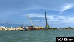Kampot Multi-Purpose Port in Kilo 12 Village, Sangkat Koh Touch, Bokor City, Kampot Province on May 26, 2024. (Kann Vicheika/VOA Khmer)