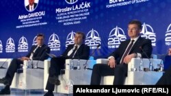 Miroslav Lajčak, specijalni izaslanik EU za dijalog Beograda i Prištine na forumu 2BS u Budvi, 6. oktobra 2023. (Foto: RFE/RL/Aleksandar Ljumovic)