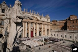 Pope Francis presides at a Mass concelebrated by the new cardinals for the start of the XVI General Assembly of the Synod of Bishops in St. Peter's Square at the Vatican, Oct. 4, 2023.