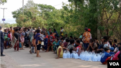 Người tị nạn Myanmar ở Maesot, biên giới Thái Lan giáp với Myanmar.