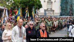 Прощання з Артемом Димидом у Львові. Фото Івана Станіславського.