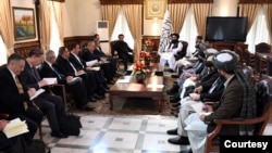 The Uzbek delegation, led by Foreign Minister Bakhtiyor Saidov, holds talks in Kabul with the Taliban leaders, March 12, 2024. (Uzbekistan MFA)