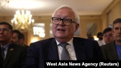 Deputy Foreign Minister of Russia Sergei Ryabkov attends the Iran and BRICS summit in Tehran, Iran, Aug. 8, 2023. (West Asia News Agency via Reuters)