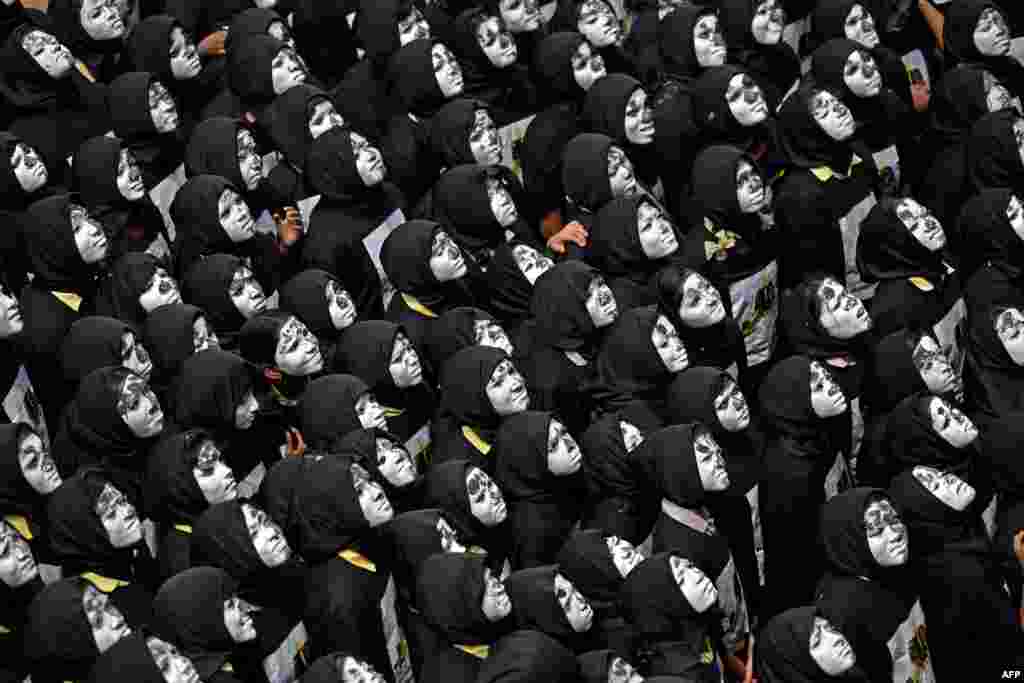 Students with painted faces gather in support of the Chandrayaan-3 spacecraft in Chennai, India.&nbsp;The Indian Space Research Organisation (ISRO) confirmed that the lander module of the Chandrayaan-3 had &quot;successfully separated&quot; from the propulsion module six days ahead of a planned landing slated for Aug. 23.