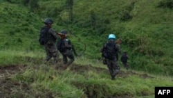 Deux territoires du Nord-Kivu, Rutshuru et Masisi (où Mweso est située), sont en proie depuis fin 2021 à un conflit qui oppose la rébellion du M23 à l'armée congolaise.(Photo by Glody MURHABAZI / AFP)