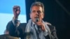 Sergio Massa, economy minister and presidential candidate for the ruling party, speaks outside his campaign headquarters after general elections in Buenos Aires, Argentina, Oct. 22, 2023.