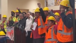 Obreros honran a víctimas de caída del puente en Baltimore