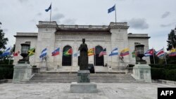 FILE - The Organization of American States (OAS) headquarters in Washington DC, Sept. 22, 2023.
