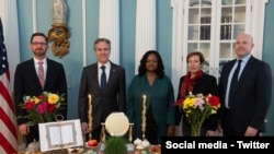 بلینکن در کنار سفره هفت‌سین وزارت امور خارجه آمریکا