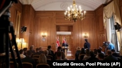 British Prime Minister Keir Starmer delivers a speech, following his first Cabinet meeting as Prime Minister, in London, July 6, 2024.