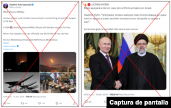 Capturas de desinformación.