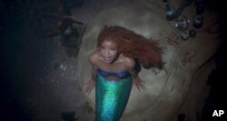 This image released by Disney shows Halle Bailey as Ariel in "The Little Mermaid."