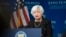 Treasury Secretary Janet Yellen speaks on the US-China economic relationship at Johns Hopkins University School of Advanced International Studies, April 20, 2023, in Washington. 
