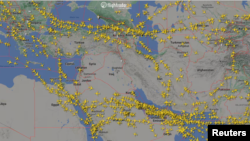وضعیت پروازها در خاورمیانه