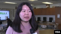 Allison Xu, wartawan sekolah di The Pitch (dok: VOA)