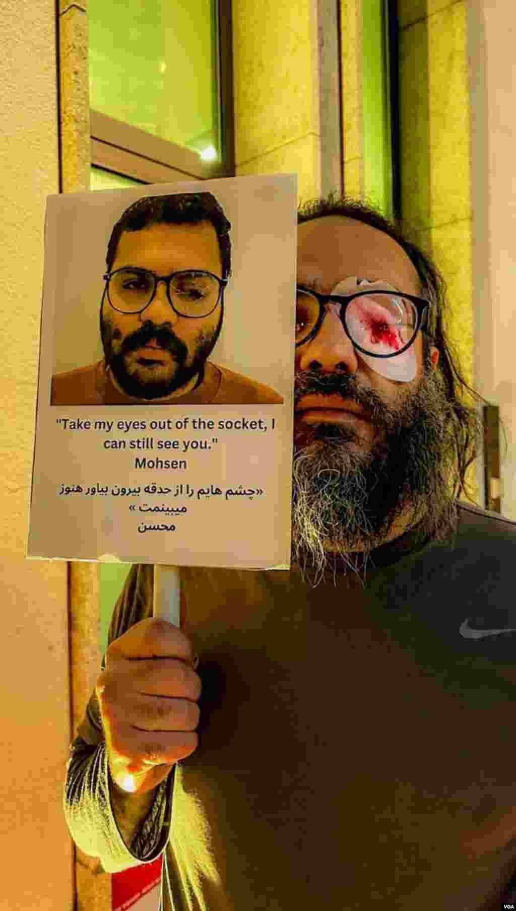  پرفورمنس «چشم‌ها» پاسداشت قربانیان سرکوب معترضان راه آزادی عکاس: حامد ابراهیمی نژاد