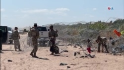 Guardia Nacional remueve porción del alambre que había sido usado por los migrantes para cruzar y comienzan a reemplazarlo con uno nuevo