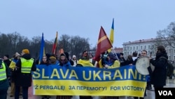 Митинг в поддержку Украины в Вильнюсе - столице Литвы. Фото Анны Плотниковой. 