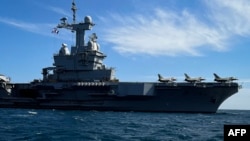 法國海軍戴高樂號（Charles de Gaulle）航空母艦（資料照：2024年4月25日）