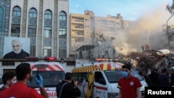 Goobta uu ka dhacay weerarka ee Dimishiq