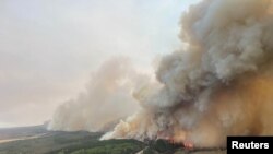 Cháy rừng ở tỉnh Alberta, Canada.