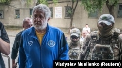 Ukrainian business tycoon and one of the country's most prominent billionaires Ihor Kolomoisky arrives at court in Kyiv, Ukraine, Sept. 2, 2023. (Vladyslav Musiienko/Reuters)