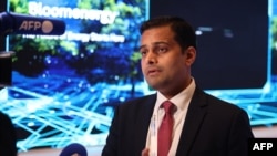 FILE - In this picture taken on May 10, 2023, Aniruddha Sharma, co-founder and CEO of Carbon Clean Solutions, gives an interview at the UAE Climate Tech Forum in Abu Dhabi.