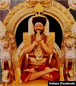 FILE- Nithyananda claims he founded a new country called the United States of Kailasa in 2019.