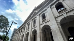 FILE - Hong Kong's Final Court of Appeal building in Hong Kong, Aug. 22, 2023. Hong Kong police on May 28, 2024, arrested multiple people accused of publishing seditious social media posts, in what were the first publicly known arrests under the city’s new national security law.
