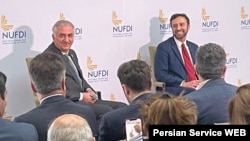 شاهزاده رضا پهلوی در نشست «حمایت حداکثری: راه سوم برای سیاست ایران» در واشنگتن، پایتخت آمریکا. دوشنبه ۲۲ اسفند ۱۴۰۱ 