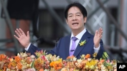 FILE - Taiwan's President Lai Ching-te delivers an acceptance speech during his inauguration ceremony in Taipei, Taiwan, May 20, 2024.