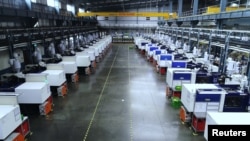 An undated handout photo of the Aequs toy manufacturing facility in Belgaum, India.