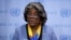 FILE - Linda Thomas-Greenfield, U.S. ambassador to the United Nations, speaks after a meeting of the U.N. Security Council at U.N. headquarters in New York, Aug. 24, 2023.