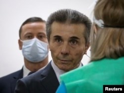 FILE - Bidzina Ivanishvili, Georgia's former prime minister, is seen in Tbilisi, Georgia, Oct. 2, 2021.