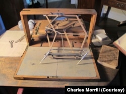 In 1808 British inventor John Isaac Hawkins presented President Thomas Jefferson with Polygraph machine #57 as the president prepared to leave Washington for good. (Photo courtesy of Charles Morrill)