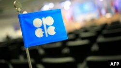 Logo Organisasi Negara-negara Pengekspor Minyak atau OPEC terlihat di kantor pusat organisasi tersebut di Wina, Austria pada 3 Desember 2013. (Foto: AFP)