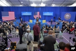 President Joe Biden delivers a speech during an event at a YMCA in Goffstown, New Hampshire, March 11, 2024.