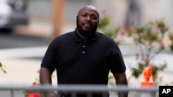 Gordon Cleveland, the former clerk at StarQuest Shooters & Survival Supply, arrives to federal court in Wilmington, Delaware, June 6, 2024.