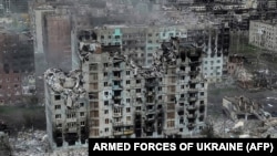 The destruction in the city of Bakhmut, Donetsk region, amid the Russian invasion of Ukraine. (Photo by Handout / Armed Forces of Ukraine / AFP)