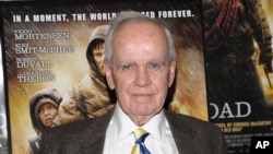 FILE - Author Cormac McCarthy attends the premiere of "The Road" in New York on Nov. 16, 2009. The Pulitzer Prize-winning novelst died Tuesday, June 13, at age 89.