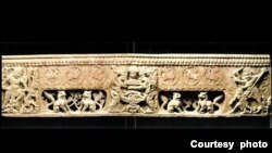 An image of one of the looted antiquities, Zoroastrian Funerary Platform, is seen in this image released by the Manhattan District Attorney's Office.