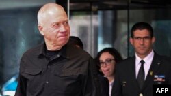 Israeli Defense Minister Yoav Gallant leaves the State Department after meeting with U.S. Secretary of State Antony Blinken at the State Department in Washington, March 25, 2024.