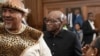 Former South African President Jacob Zuma walks through the Electoral High Court in Johannesburg, April 8, 2024. South Africa's Electoral Court ruled April 9, 2024, that Zuma can stand for office as a lawmaker in the country's upcoming elections.
