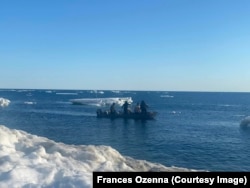 Photo show hunters at work in Bering Sea waters, Tuesday, June 18, 2024. Courtesy Frances Ozenna.