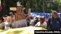 Trabajadores venezolanos protestaron este 1° de mayo en Caracas para exigir reivindicaciones laborales y salariales. 