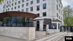 蘇格蘭場倫敦警察局總部，間諜案由其中的反恐警務部門負責 (美國之音/李伯安)