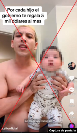 Captura de video publicado en TikTok.