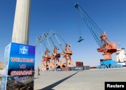 FILE - A view of the port before the inauguration of the China Pakistan Economic Corridor port in Gwadar, Pakistan, Nov. 13, 2016.