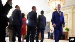 U.S. President Joe Biden leaves after speaking at the White House in Washington, June 4, 2024. Biden unveiled plans to enact immediate significant restrictions on migrants seeking asylum at the U.S.-Mexico border.