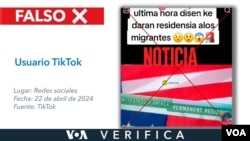 En TikTok circulan videos que aseguran que se ha anunciado que se dará residencia a todas las personas que viven ilegalmente en EEUU, pero esto es falso. Diseño: Mila Cruz.